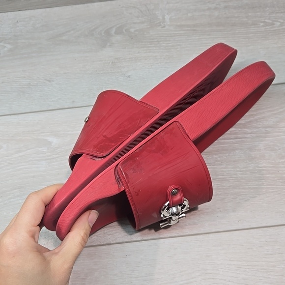 Salvatore Ferragamo Men Red Slide Sandals Shoes Sz 10M main image 7